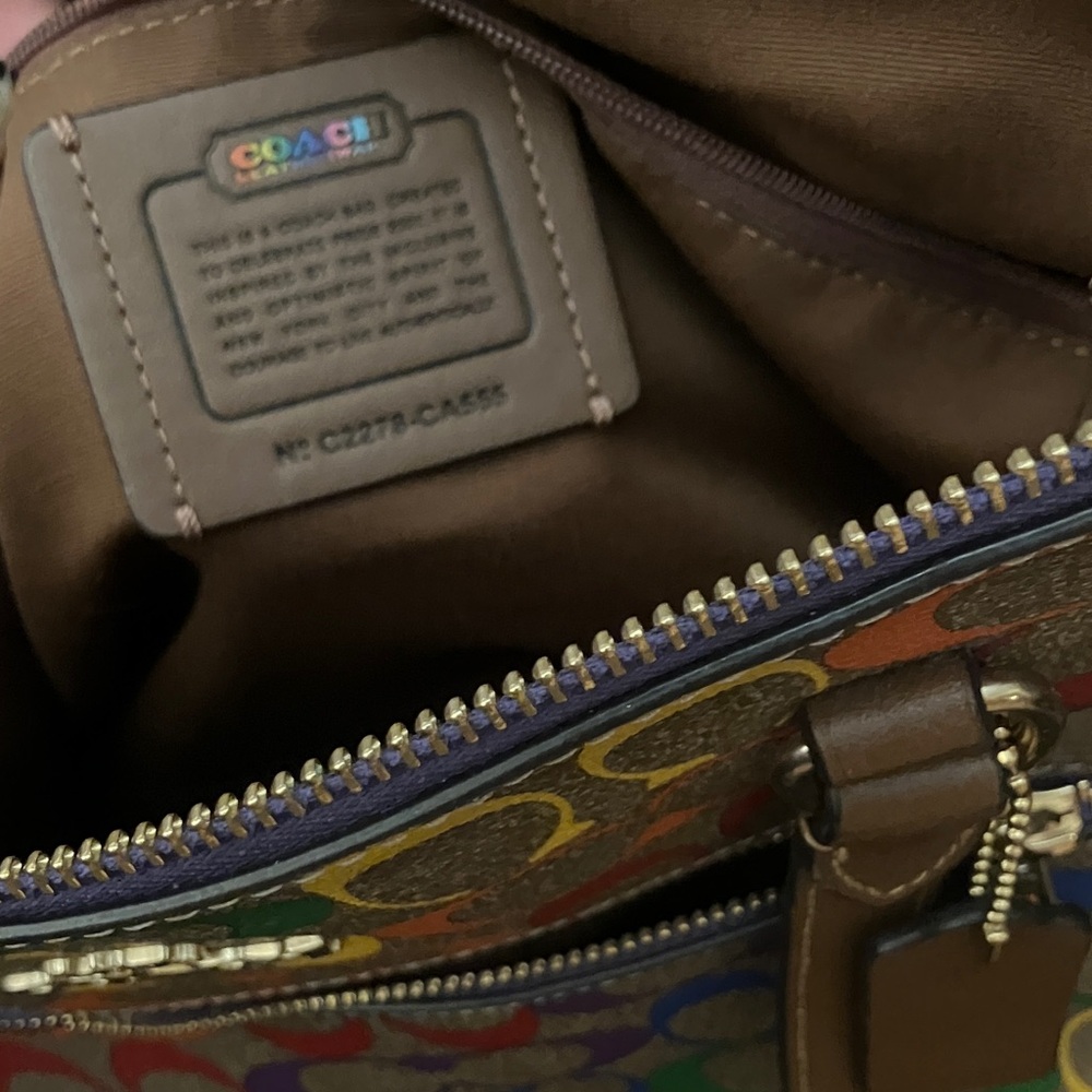 Coach Rainbow Signature Tote Bag - Picture 3 of 7